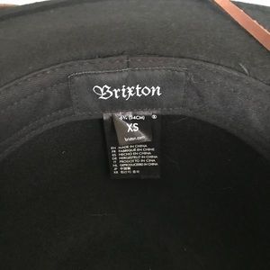 Brixton Accessories - Brixton Black Felt Tiller Wide Brim Fedora Hat Brixton Accessories - Brixton Black Felt Tiller Wide Brim Fedora Hat